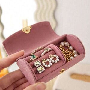 1pc Compact & Elegant Jewelry Box For  Travel Jewelry Organizer